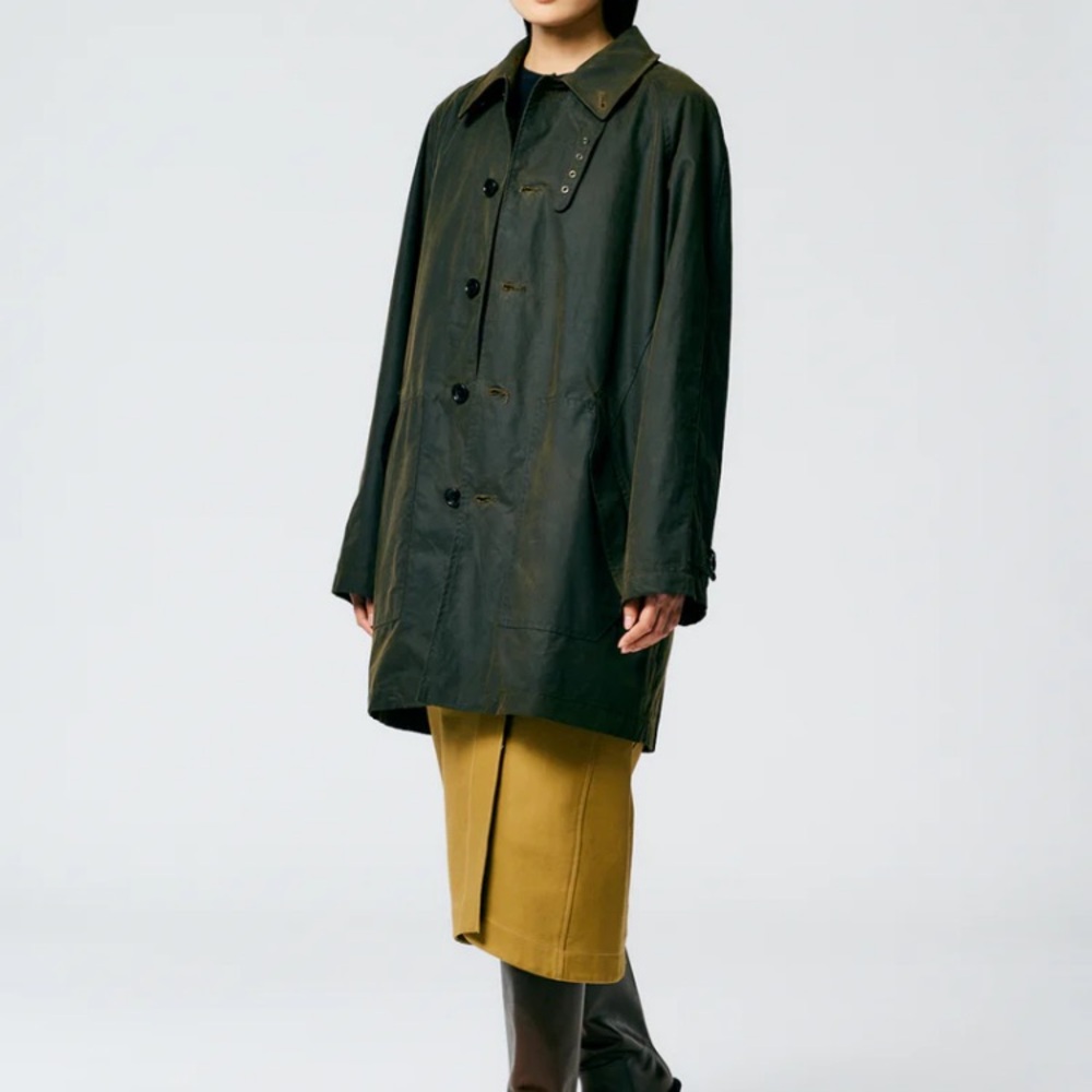 Tibi Waxed Cotton Carcoat